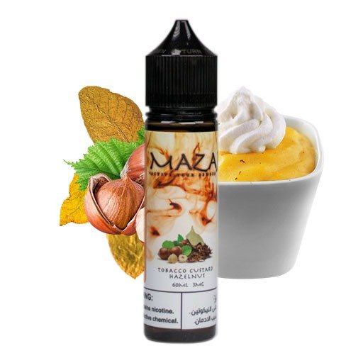 Mazaj Tobacco Custard Hazelnut 3MG 60ML Vape in Bahrain